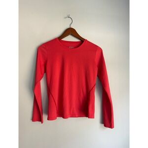 Asics Womens Red Long Sleeve Performance Running Shirt  Small